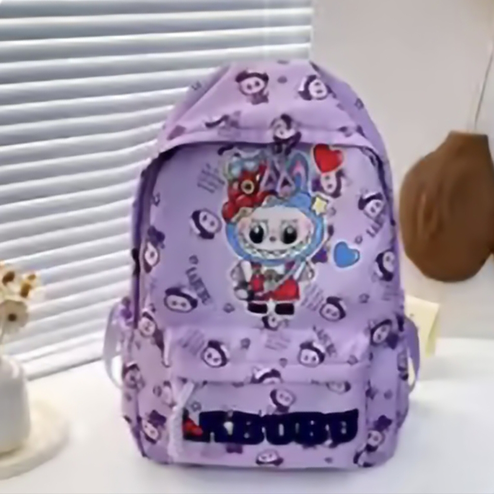 💜💜NEW💜💜 ADORABLE!! Kids LABUBU Backpack In PURPLE